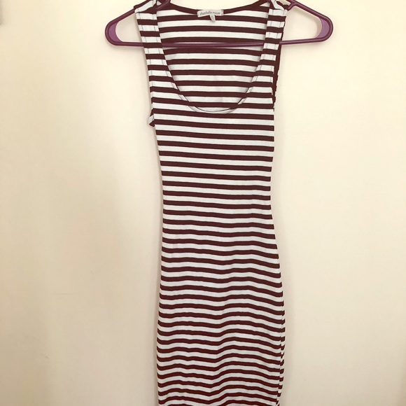 Charlotte Russe Dresses & Skirts - NWT bodycon tight striped dress with fun back!